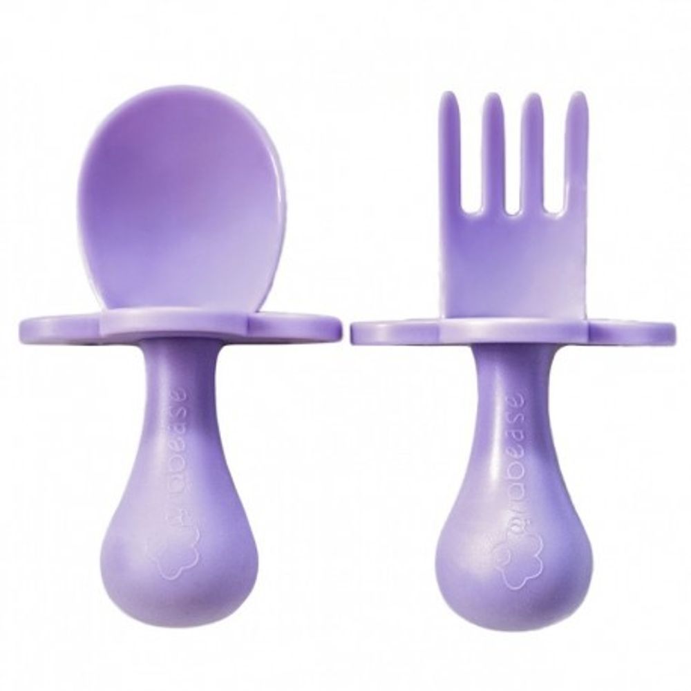 Repas pour enfant - Couverts ergonomiques avec manche court et colerette de protection - BABIREVA