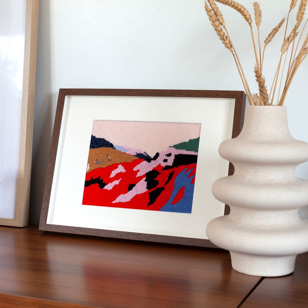 Design objects - Ethiopian Ravine | Needlepoint DIY Craft Kit | Modern Embroidery - UNWIND STUDIO