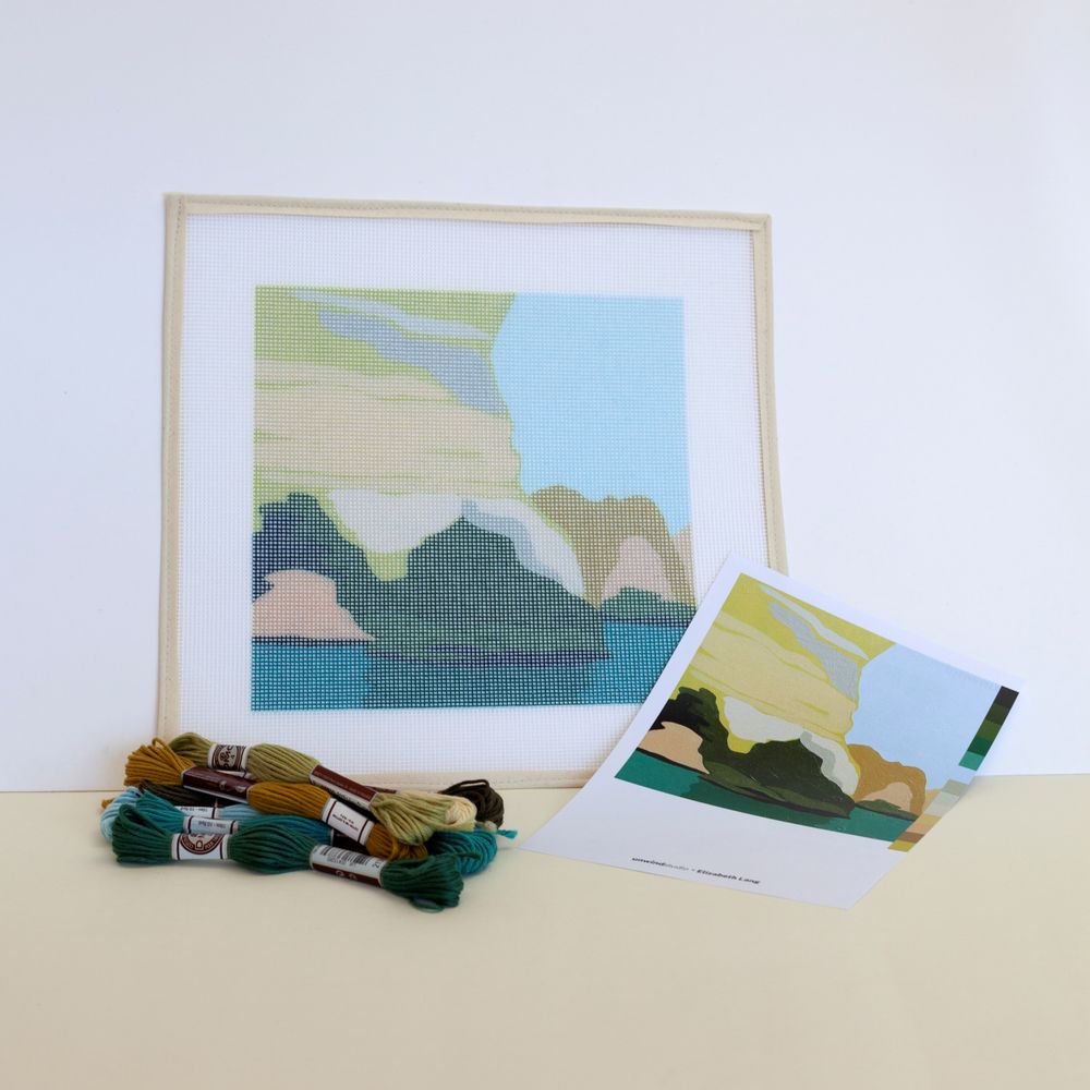 Design objects - Grotto | Needlepoint DIY Craft Kit |Modern Embroidery - UNWIND STUDIO