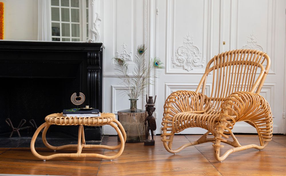 Armchairs - BOUCLE rattan armchair - KOK MAISON