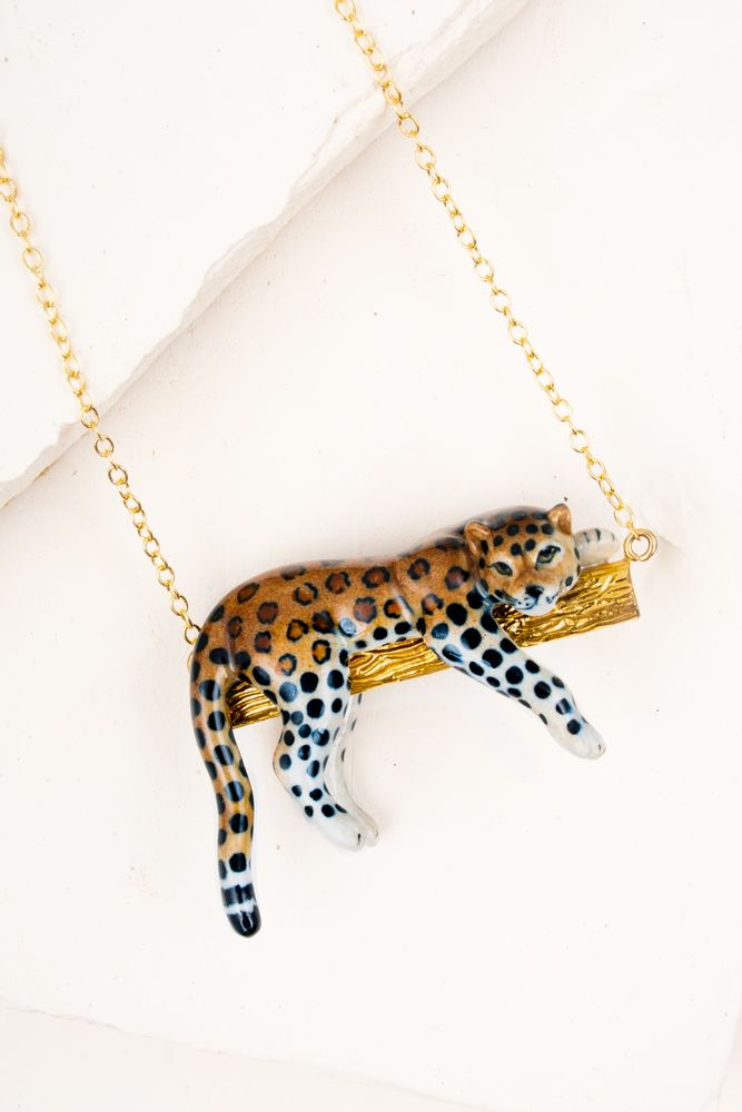 Jewelry - Leopard on a branch necklace - NACH