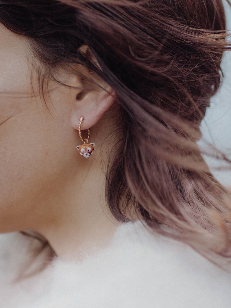 Jewelry - Red Panda Mini Earrings - NACH