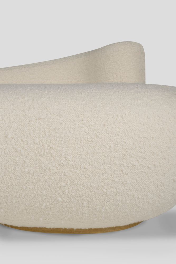 Canapés - Chaise Longue Greenapple, Chaise Longue Conchula, Bouclée Beige - GREENAPPLE DESIGN INTERIORS
