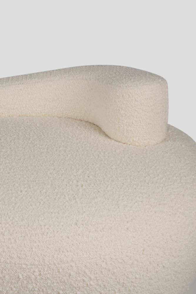 Canapés - Chaise Longue Greenapple, Chaise Longue Conchula, Bouclée Beige - GREENAPPLE DESIGN INTERIORS