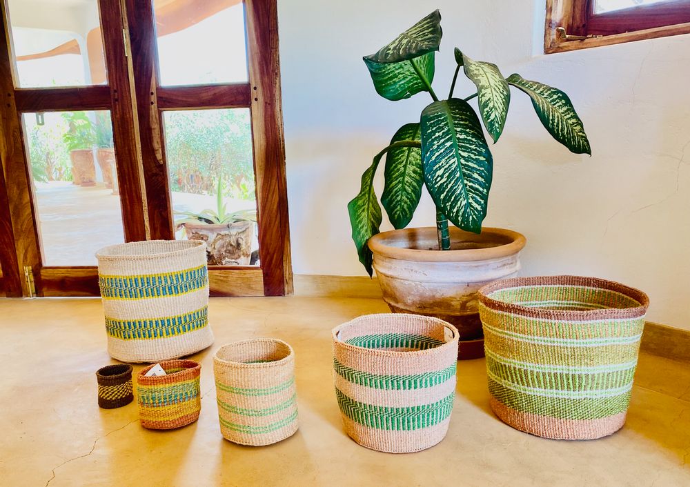 Baskets - Practical Sisal Basket by Hadithi Crafts - NEST