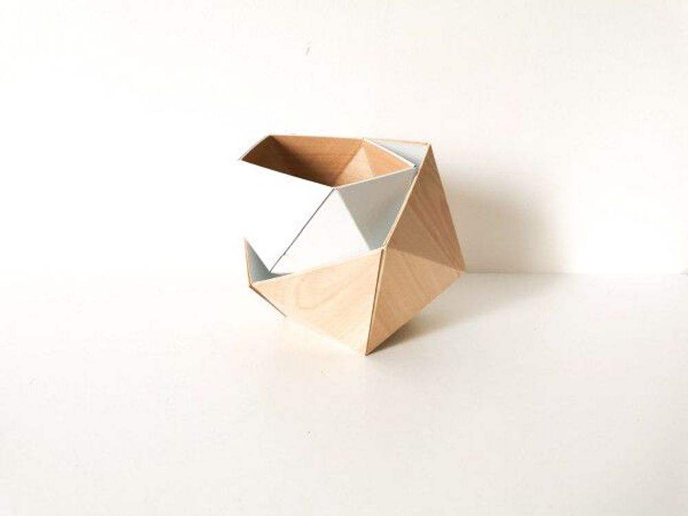 Coffrets et boîtes - Boîtes Origami - Vide-poches - base érable - L'ATELIER DES CREATEURS