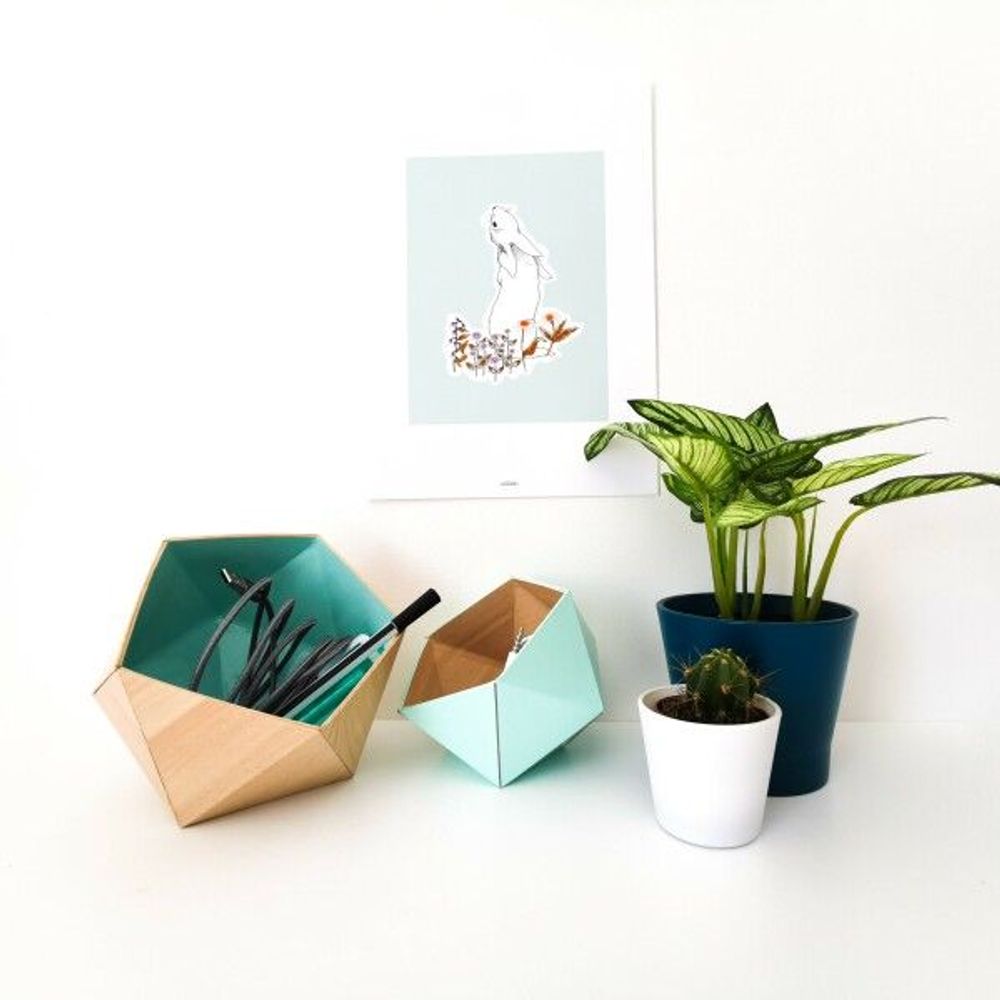 Coffrets et boîtes - Boîtes Origami - Vide-poches - base érable - L'ATELIER DES CREATEURS