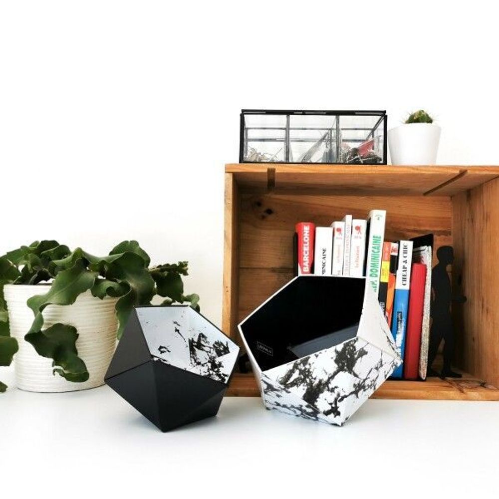 Coffrets et boîtes - Boîtes Origami - Vide-poches - base marbre - L'ATELIER DES CREATEURS
