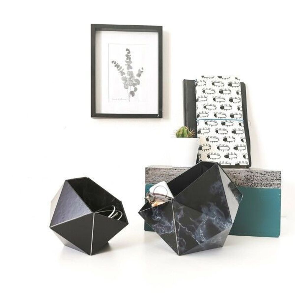 Coffrets et boîtes - Boîtes Origami - Vide-poches - base marbre - L'ATELIER DES CREATEURS