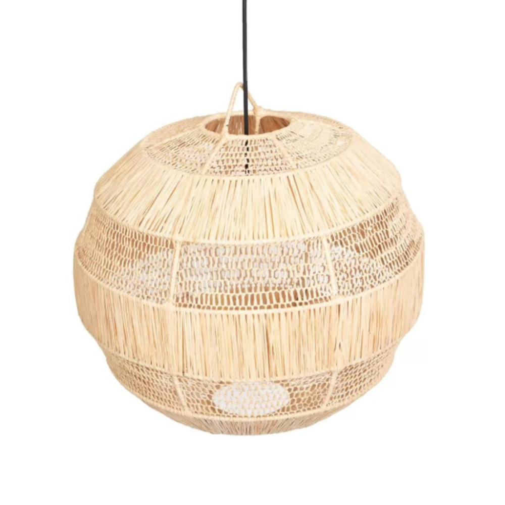 Suspensions - HONEY - Suspension ronde en raphia D45 - L'ATELIER DES CREATEURS