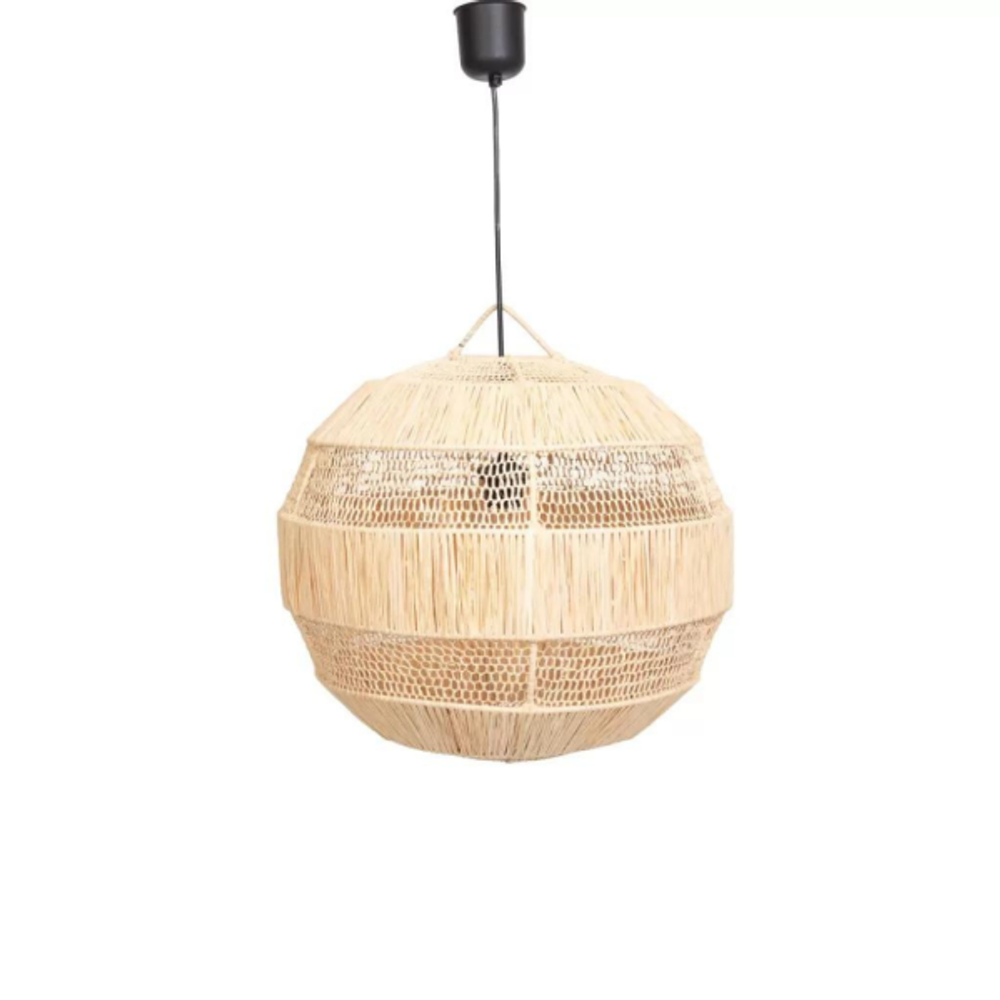 Suspensions - HONEY - Suspension ronde en raphia D45 - L'ATELIER DES CREATEURS