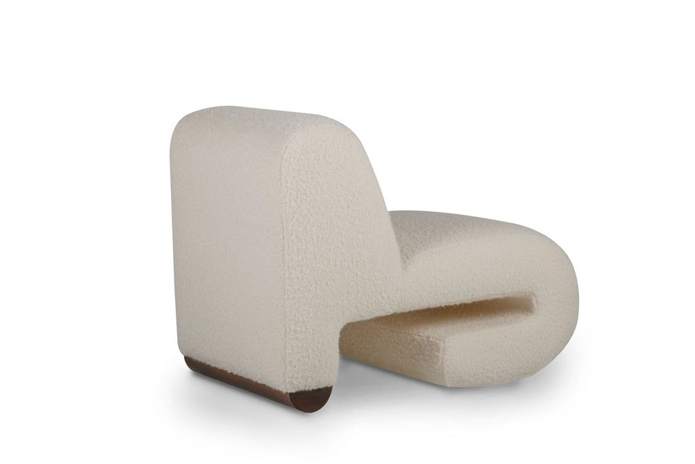 Armchairs - Greenapple Armchair, T50 Armchair, Beige Bouclé, Handmade in Portugal - GREENAPPLE DESIGN INTERIORS