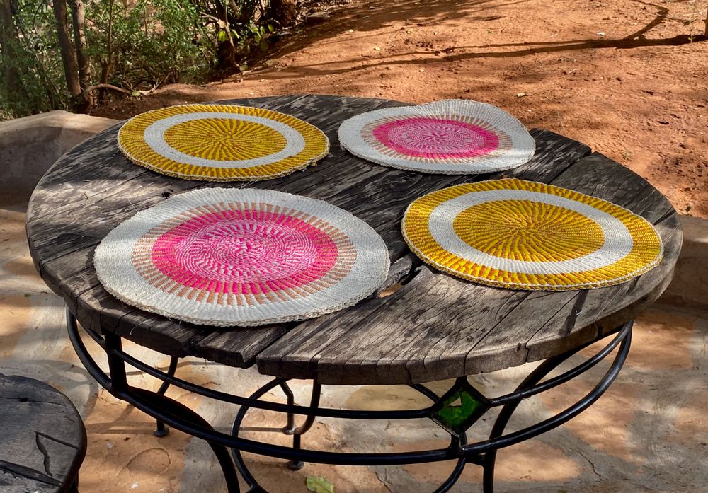 Placemats - Fineweave Sisal Placemat by Hadithi Crafts - NEST
