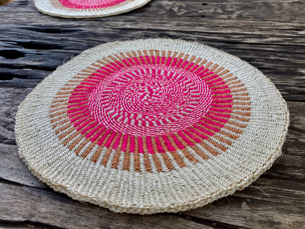 Placemats - Fineweave Sisal Placemat by Hadithi Crafts - NEST