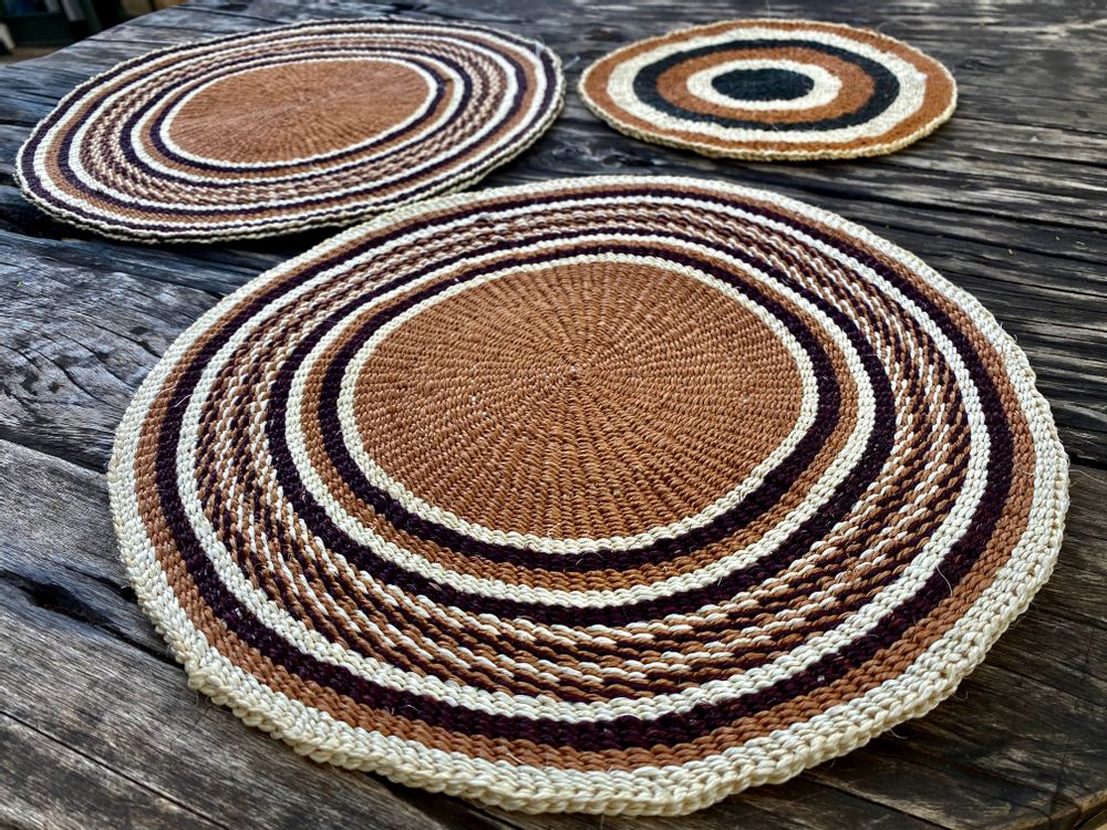Placemats - Fineweave Sisal Placemat by Hadithi Crafts - NEST