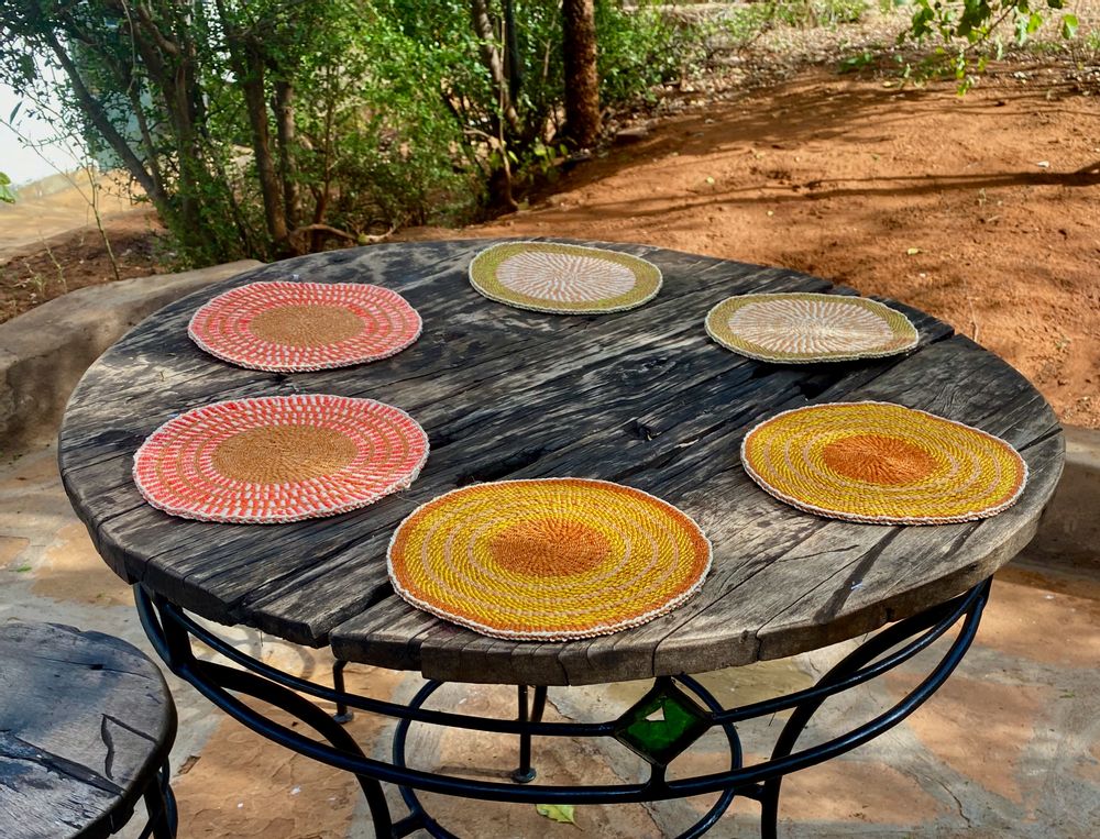 Placemats - Fineweave Sisal Placemat by Hadithi Crafts - NEST