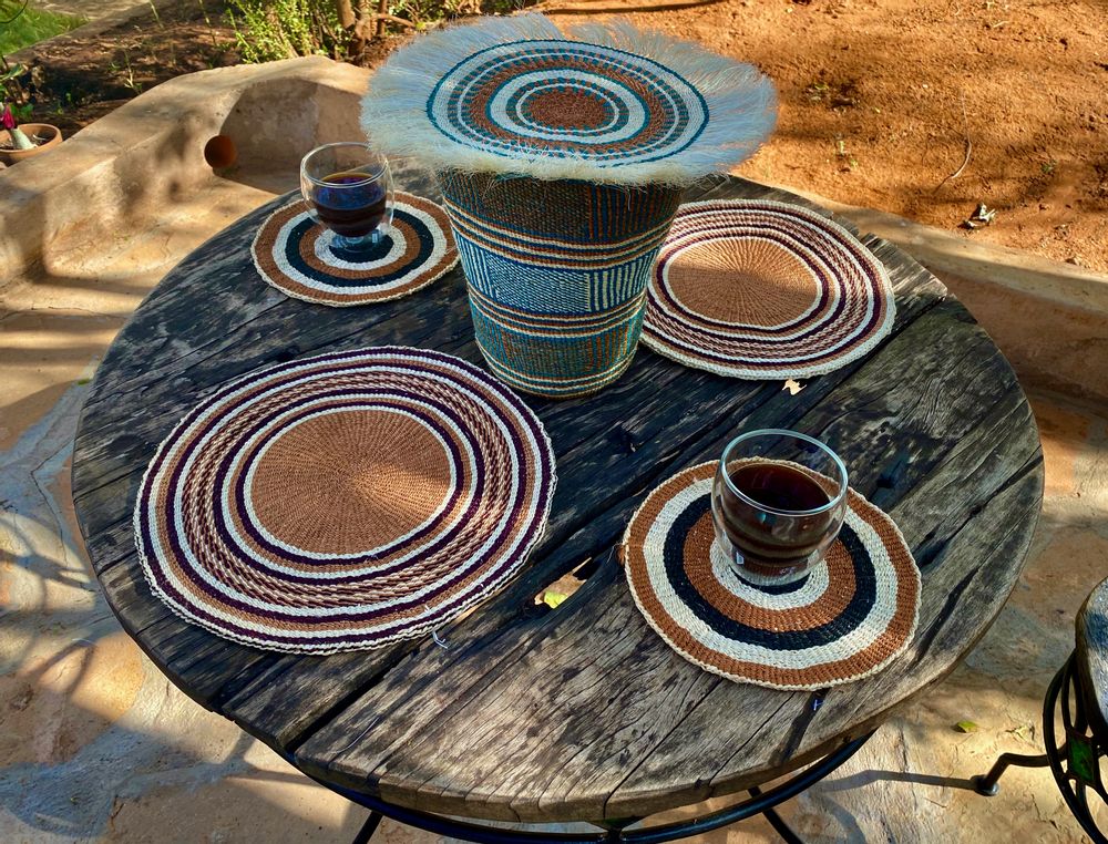 Placemats - Fineweave Sisal Placemat by Hadithi Crafts - NEST