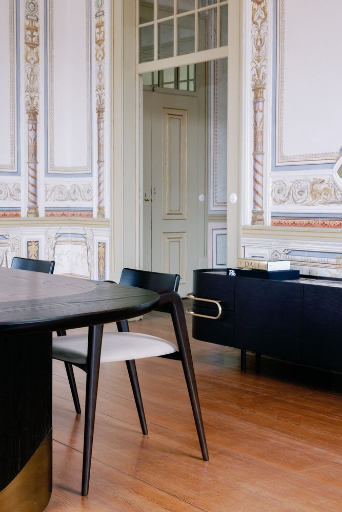 Chairs - Modern Anjos Dining Chairs, Light-Brown Leather, Handmade by Greenapple - GREENAPPLE DESIGN INTERIORS