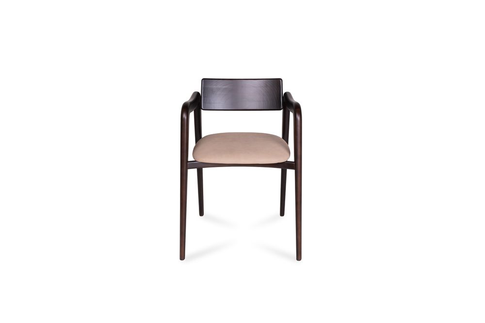 Chairs - Modern Anjos Dining Chairs, Light-Brown Leather, Handmade by Greenapple - GREENAPPLE DESIGN INTERIORS