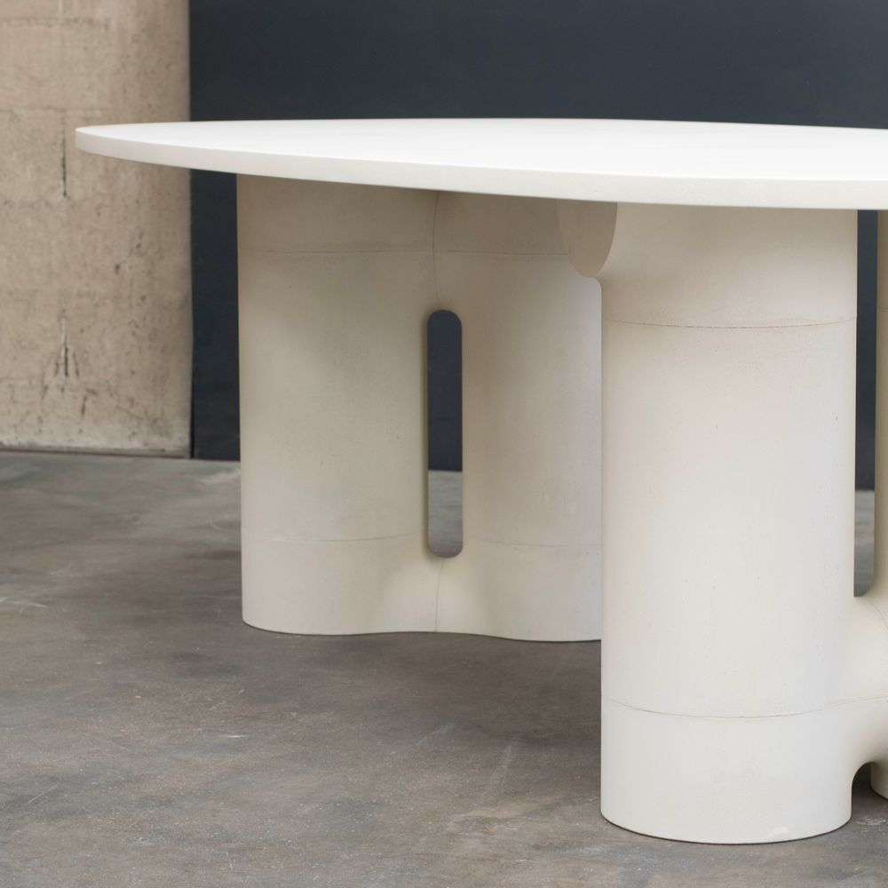 Autres tables - Table Ovale Luo, 2 pieds - (mortier) (sur-mesure) - MANUFACTURE XXI