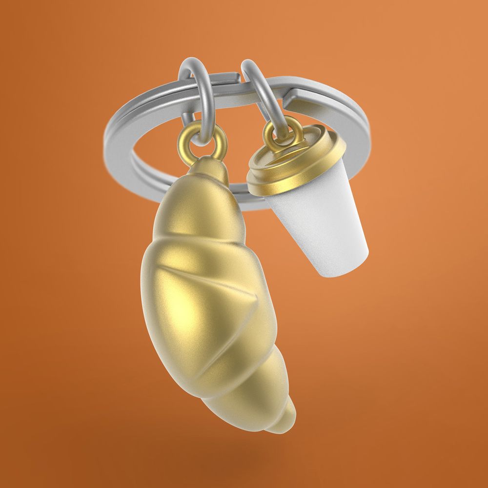 Gifts - Croissants Key Chain - METALMORPHOSE