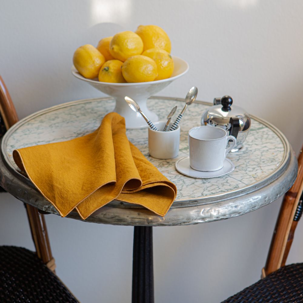 Linge de table textile - Serviette en lin avec ourlet roulé - ONCE MILANO
