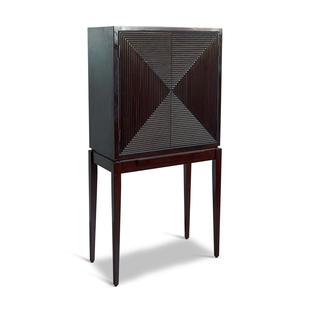 Buffets - Art Deco Liquor Cabinet, Brown - AUTHENTIC MODELS