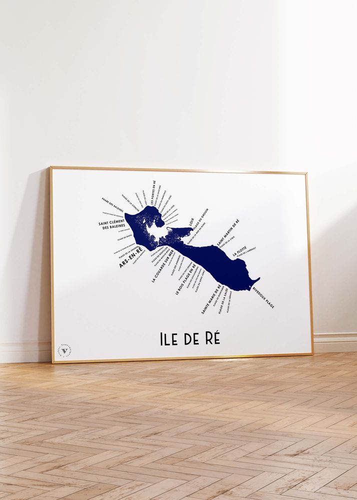 Poster - Map of Ile de Ré - ATELIER VAUVENARGUES
