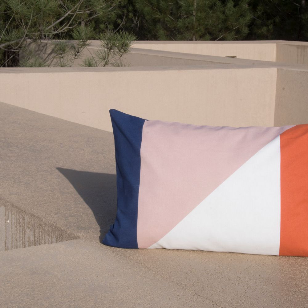 Fabric cushions - Colorblock 60 x 40 cm outdoor cushion cover - FEBRONIE