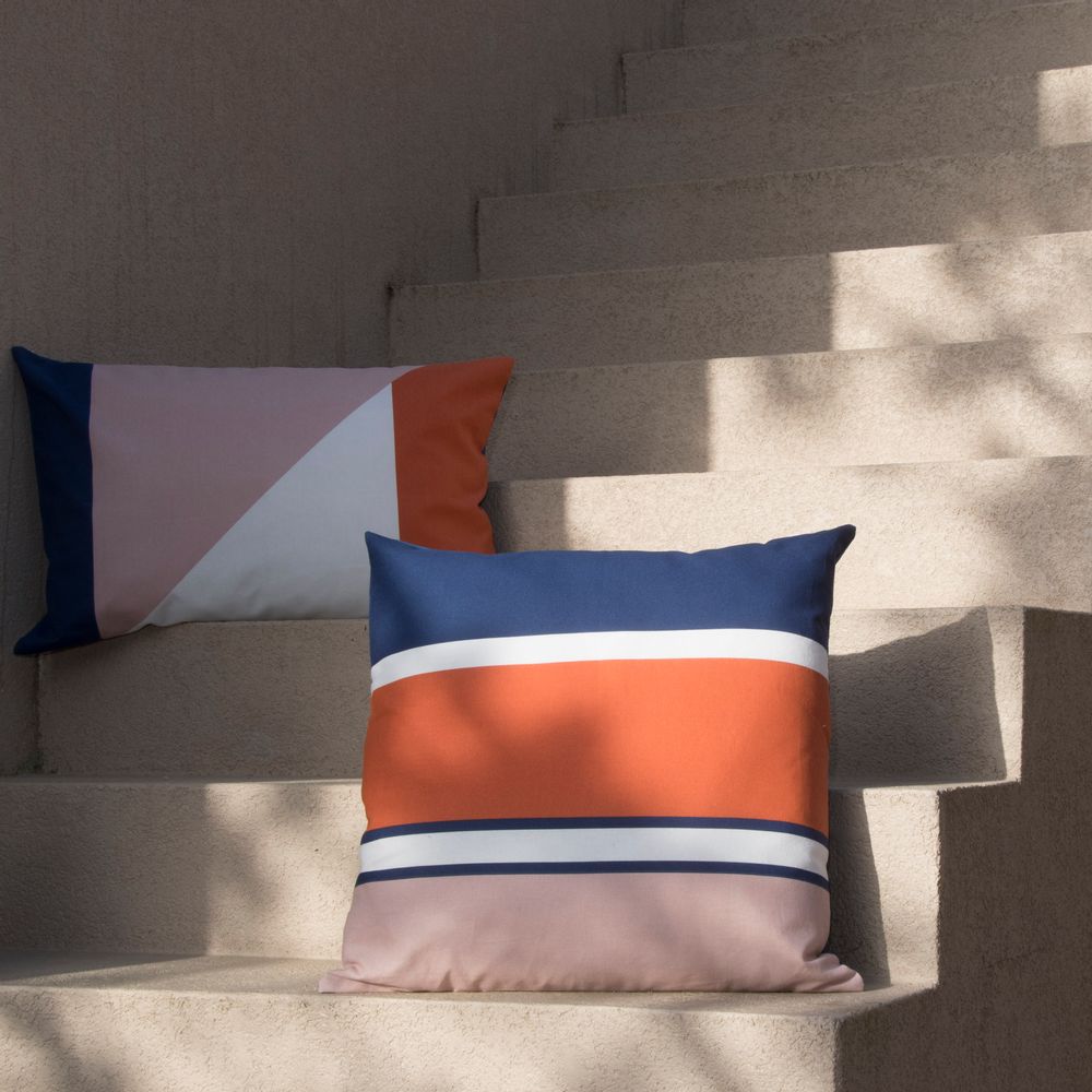 Fabric cushions - Colorblock 60 x 40 cm outdoor cushion cover - FEBRONIE