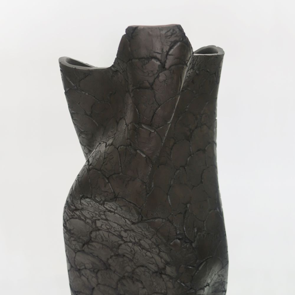 Vases - Burnt & Compressed Dot Tall Vase - GILLES CAFFIER