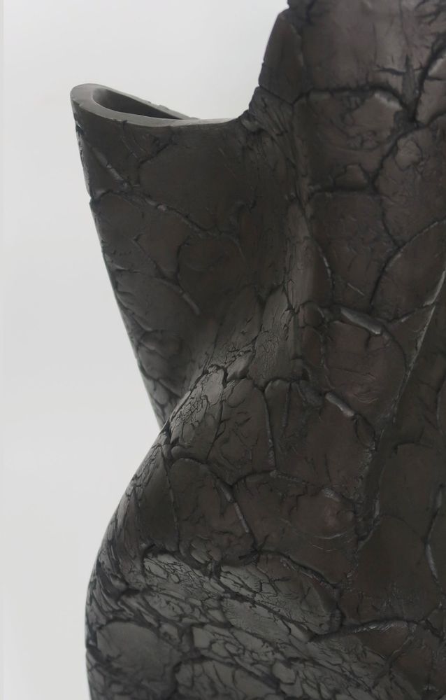 Vases - Burnt & Compressed Dot Tall Vase - GILLES CAFFIER