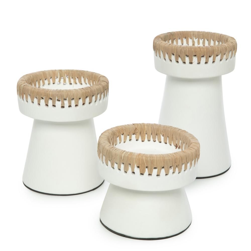 Candlesticks and candle holders - The Pretty Candle Holder - White Natural - BAZAR BIZAR LIVING