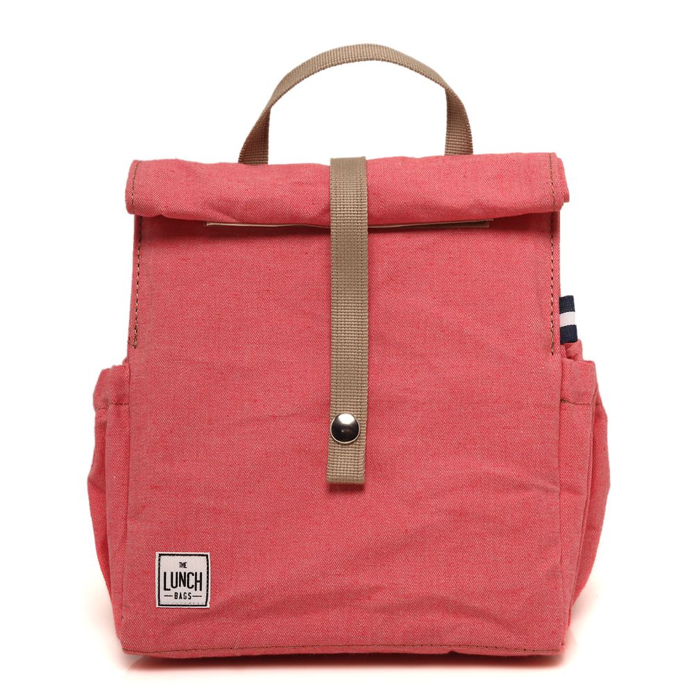 Gifts - Lunchbag Coral with Beige Straps - THE LUNCHBAGS