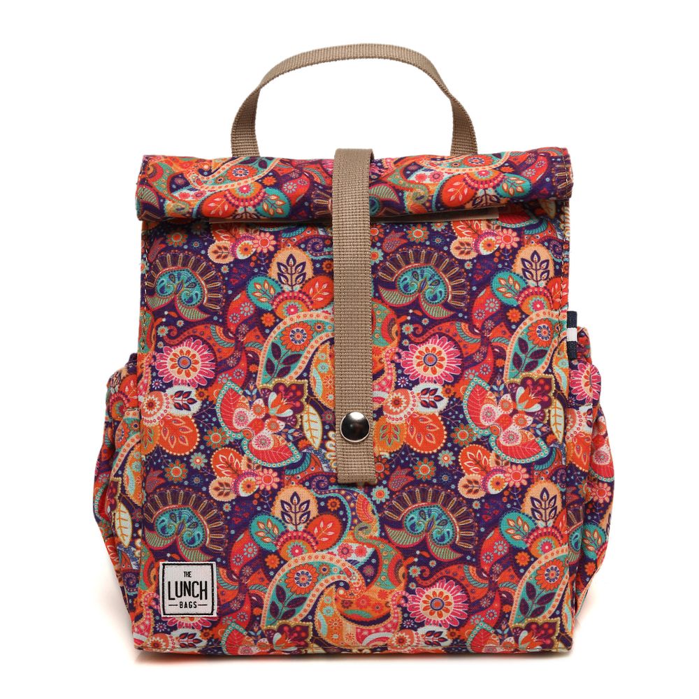 Gifts - Paisley Lunchbag with Beige Strap - THE LUNCHBAGS