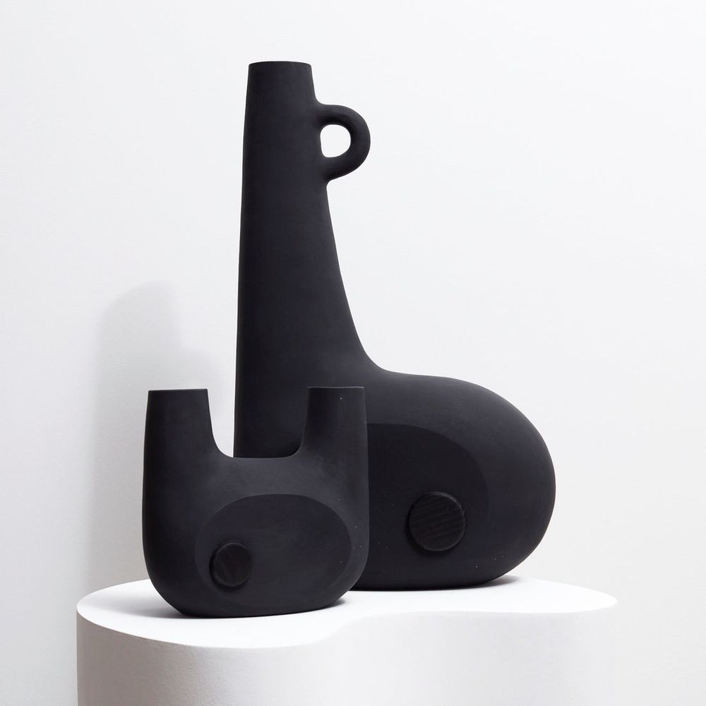 Vases - BANDURA black vase - TONICIE'S