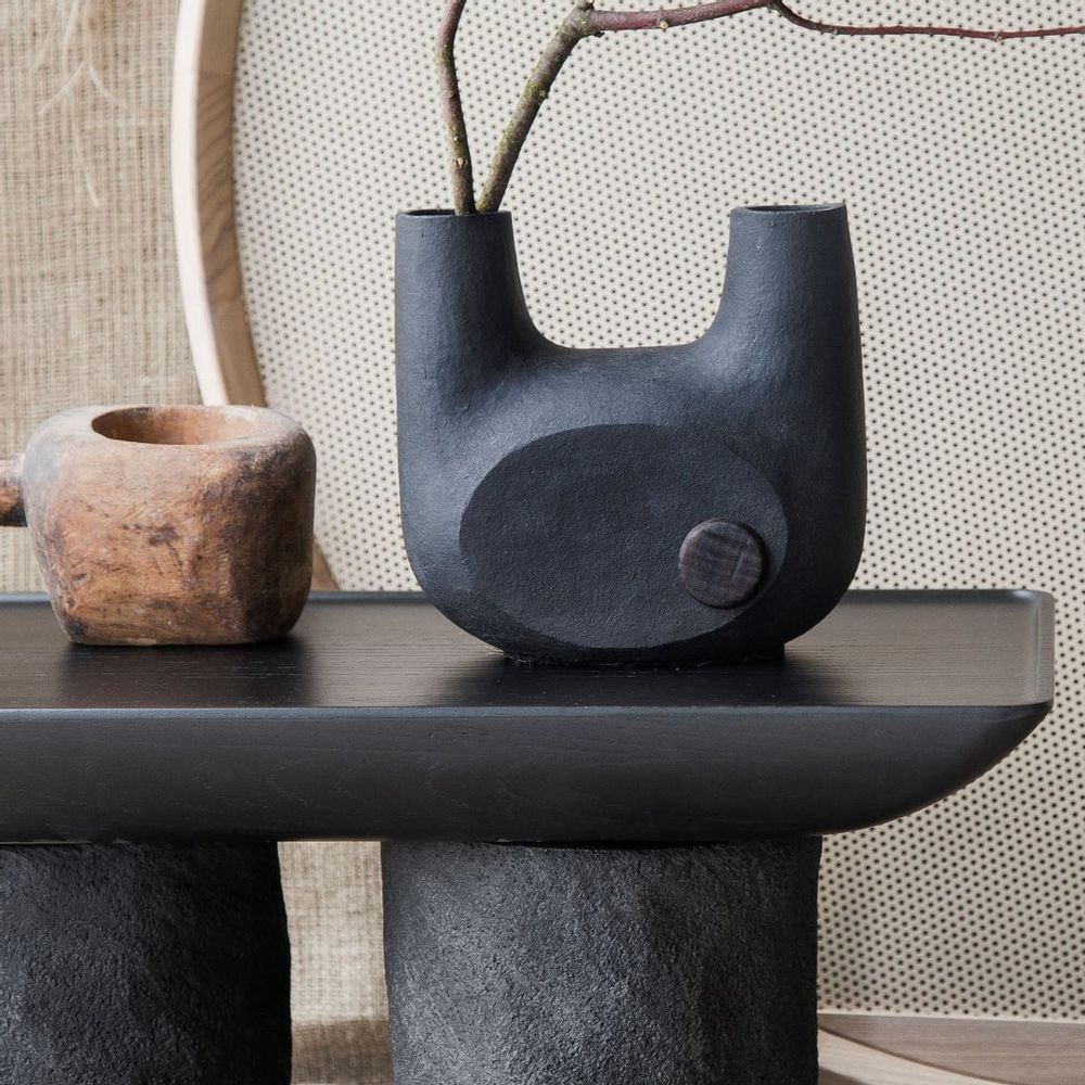 Vases - BANDURA black vase - TONICIE'S