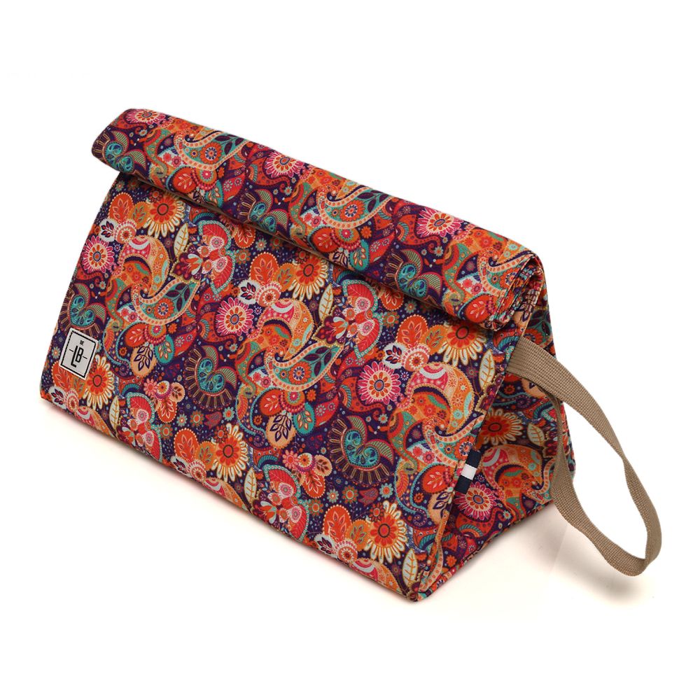 Pochettes - The LB Clutch Waves zik zak avec lanière beige - THE LUNCHBAGS