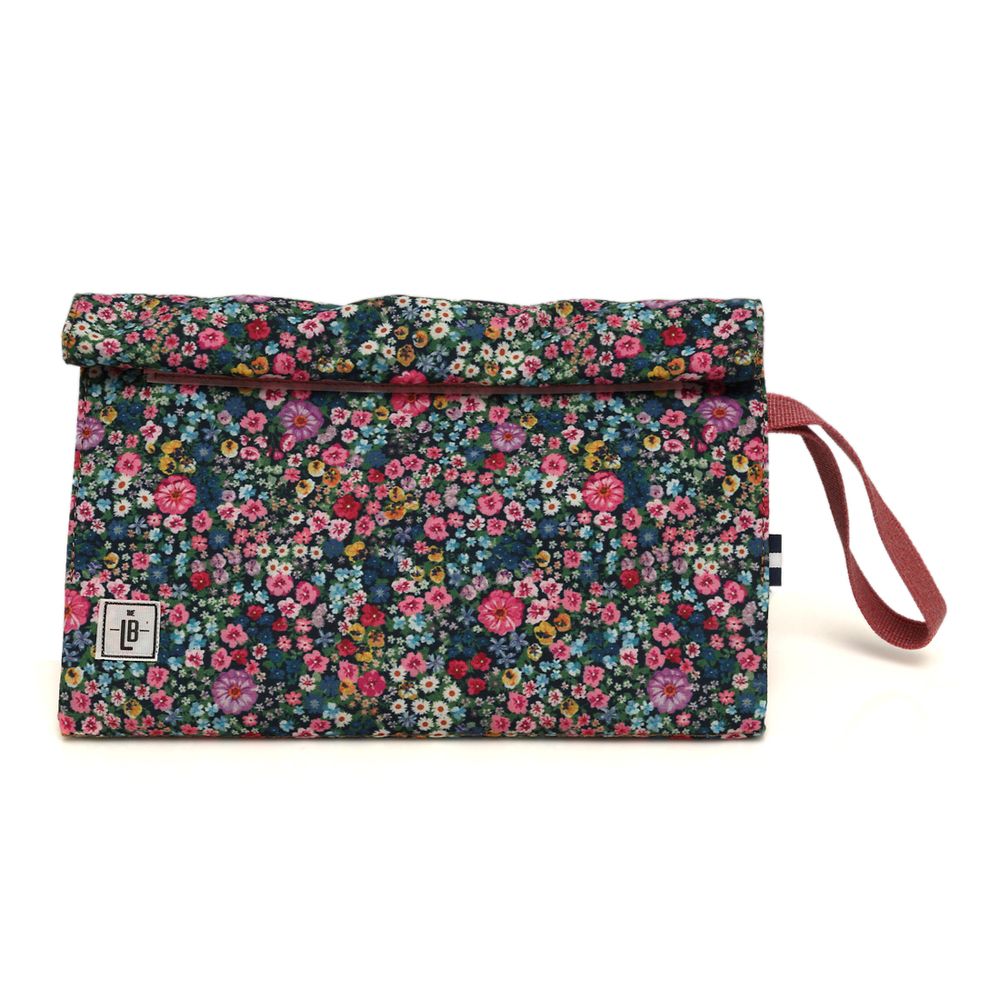 Clutches - The LB Clutch Waves zik zak with beige strap - THE LUNCHBAGS