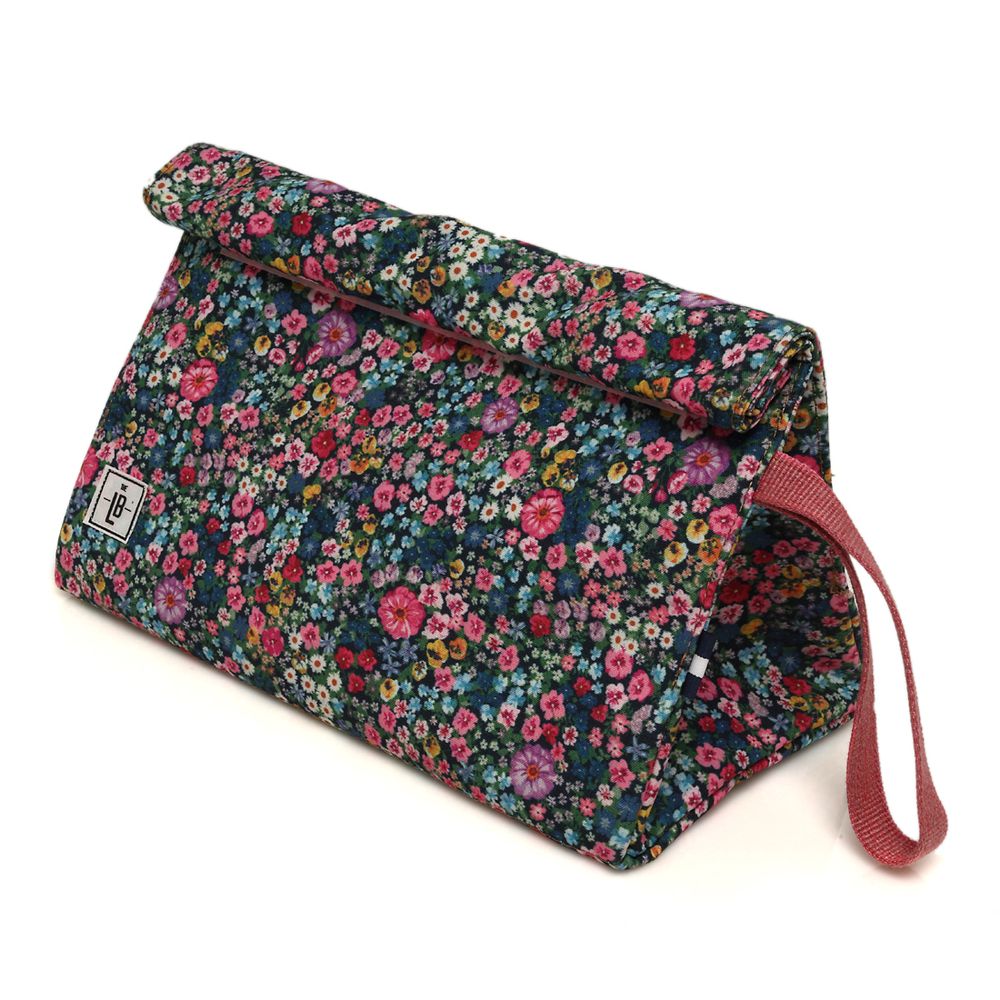 Clutches - The LB Clutch Waves zik zak with beige strap - THE LUNCHBAGS