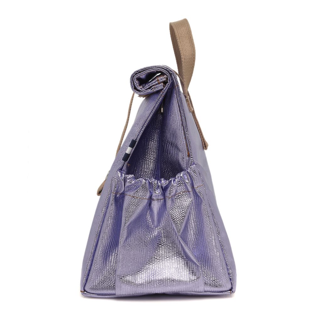 Cadeaux - Sac à lunch croco lilas avec bandoulière beige - THE LUNCHBAGS