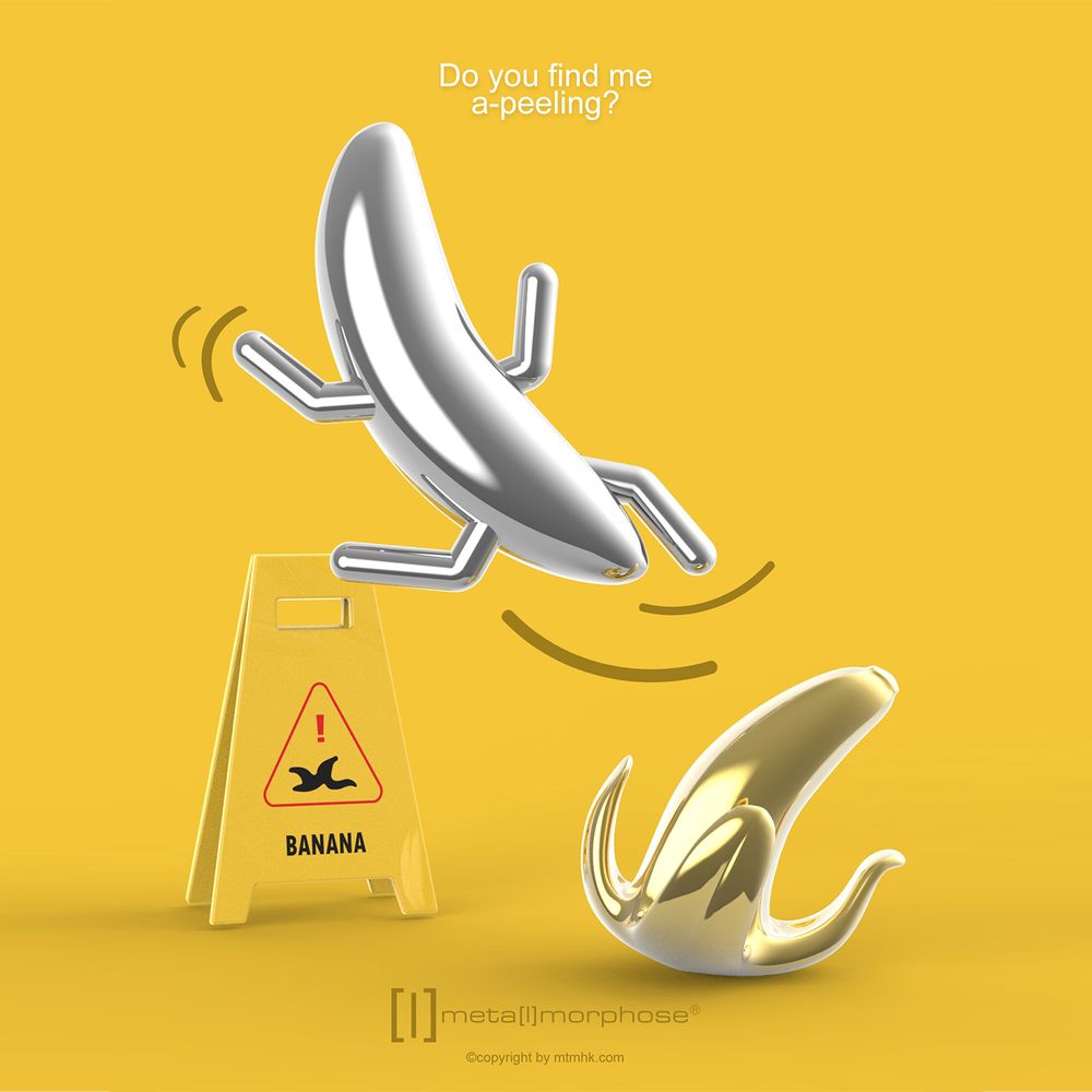 Cadeaux - Porte-clés banane - METALMORPHOSE