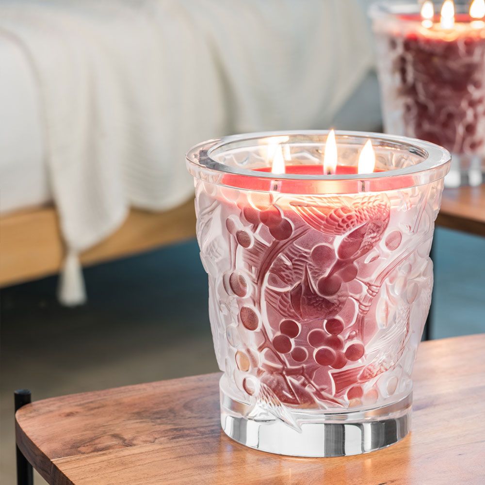 Decorative objects - MERLES & RAISINS - CRYSTAL SCENTED CANDLE - LALIQUE VOYAGE DE PARFUMEUR