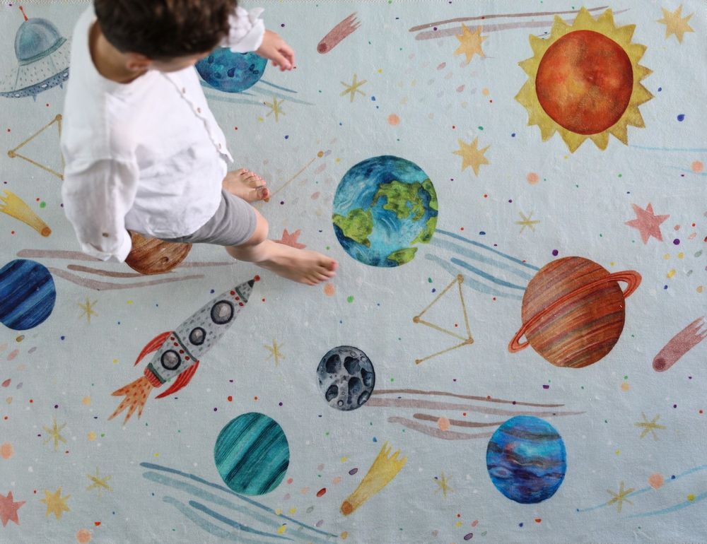 Design carpets - Kid's Rug / Give Me Some Space / Wonderland Collection - HUEPPI DESIGNER KID'S RUGS