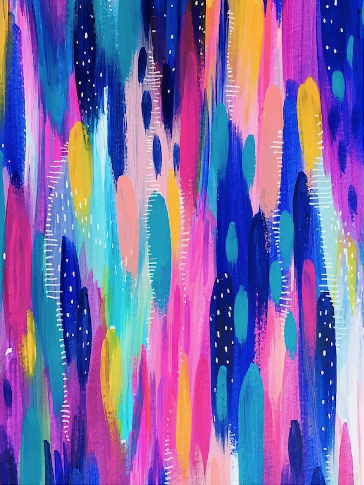 Chambres d'enfants - Tapis enfant / Blue Joy / Happy Abstracts Collection - HUEPPI DESIGNER KID'S RUGS