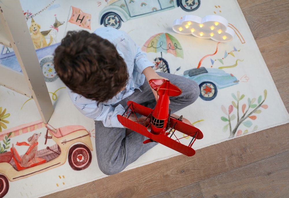 Tapis design - Tapis enfant / Hueppi On The Road - Garçon/Fille - HUEPPI DESIGNER KID'S RUGS