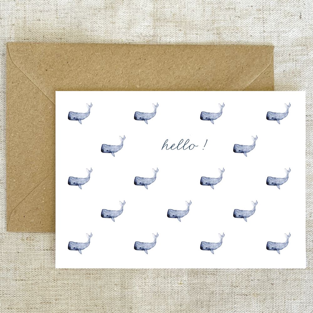 Card shop - Postcard - Le Bouquet - BLEU COQUILLE