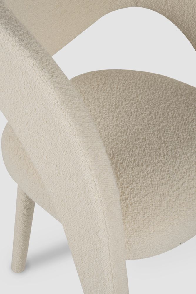 Chairs - Modern Laurence Dining Chairs, Dedar Bouclé, Handmade in Portugal by Greenapple - GREENAPPLE DESIGN INTERIORS