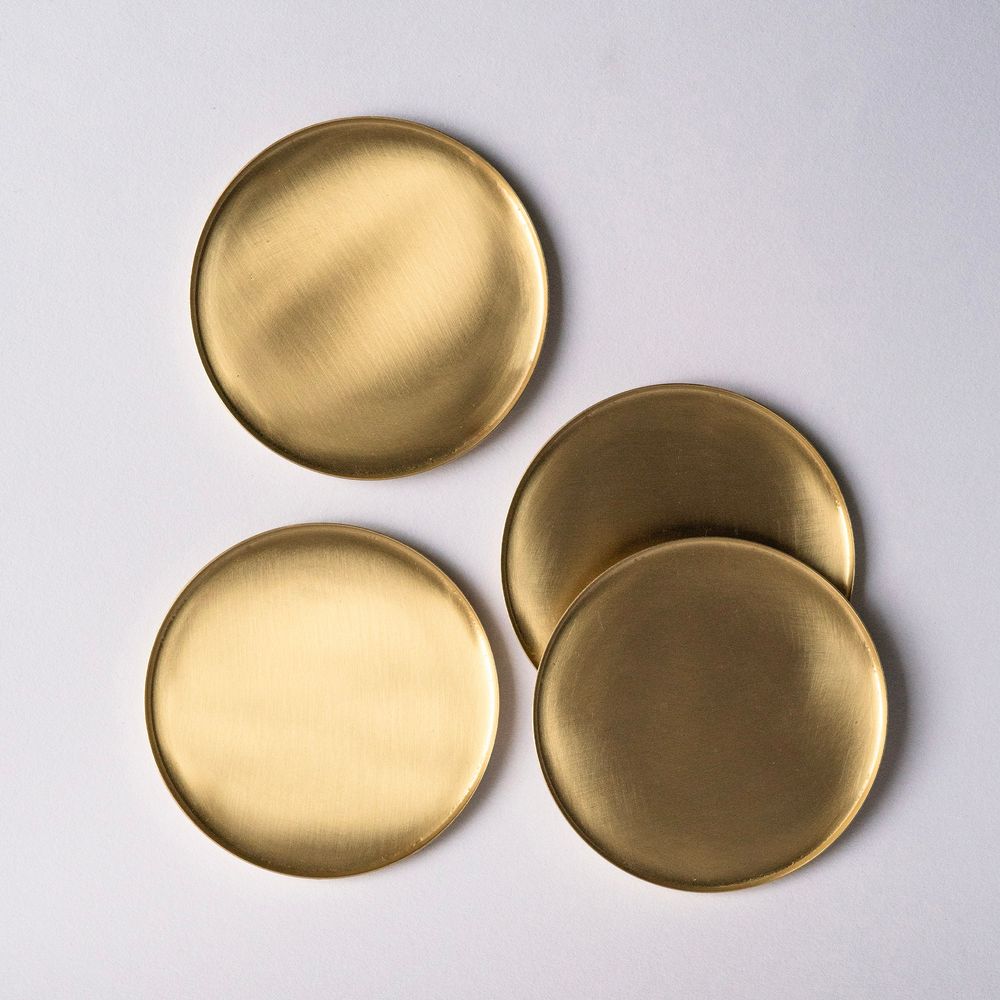 Platter and bowls - Heirloom Brass Coasters - FLECK