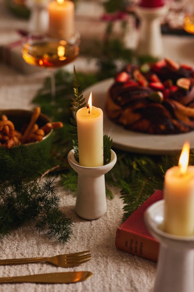 Other Christmas decorations - Handmade Stone Pillar Candle Holder - FLECK